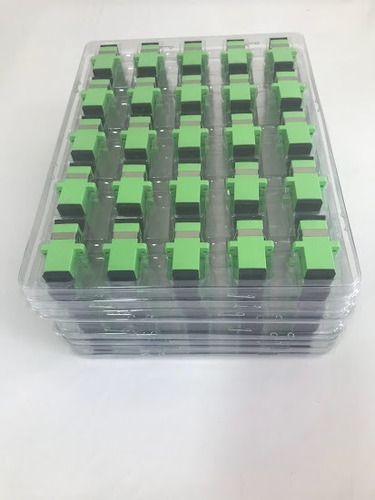 Imagem 3 de 5 de Kit 25 X Adaptador Acoplador Passante Fibra Sx Sm Sc/apc Rev