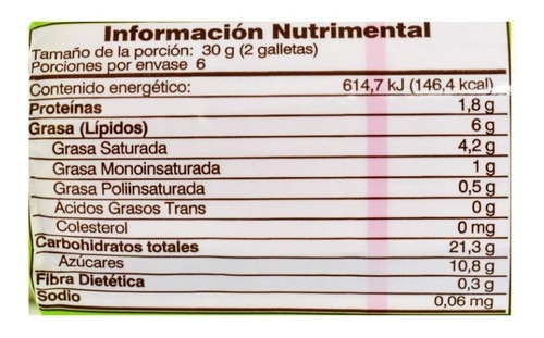 Galletas Elgorriaga Rellenas Con Crema Sabor Limón 180 G