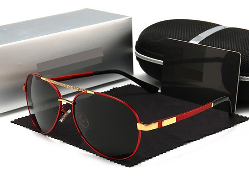 Gafas De Sol Rojas De Estilo Retro Para Hombre