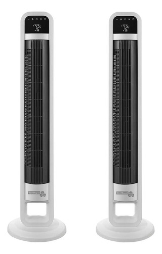 Ventilador Con Pantalla Digital, Mxomb-002, 2pzas, 53w, 127v Estructura Blanco Diámetro 26 cm