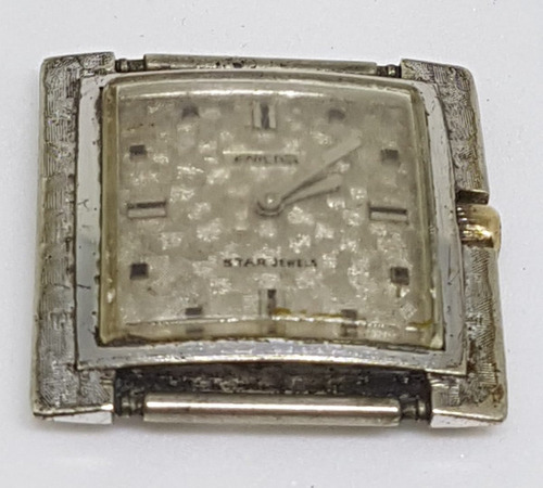Relógio Pulso Vintage Enicar Swiss No Estado P/peça 28x28 Mm