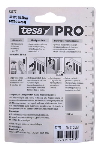 Kit 2 Fita Dupla Face Tesa Pro Mounting