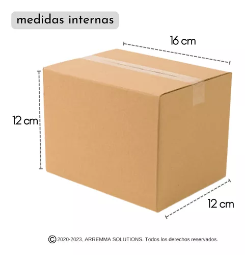 Caja De Cartón Pequeña 16x12x12 Cm 50 Pzs Para Envíos