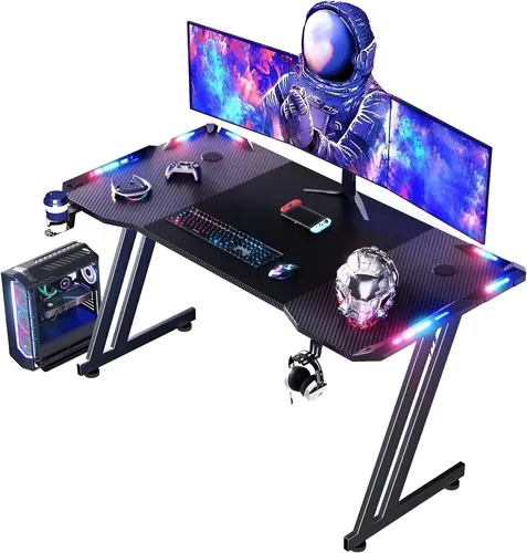 comprar Escritorio Gamer Con Iluminacion Led Rgb - 55 Pulgadas