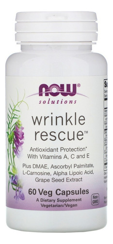 Now Foods Wrinkle Rescue Protección Antioxidante 60vcaps Sabor Sin Sabor