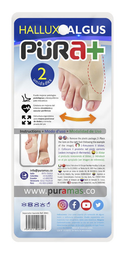 Imagen 5 de 8 de Juanete Separador Dedo Textil- Pura+