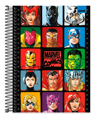 Caderno Universitário 10x1 160 Folhas Marvel Comics