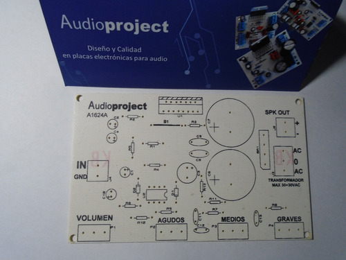 Imagen 1 de 8 de Circuito Impreso Amplif Hasta 100 Watts C/pre - Audioproject