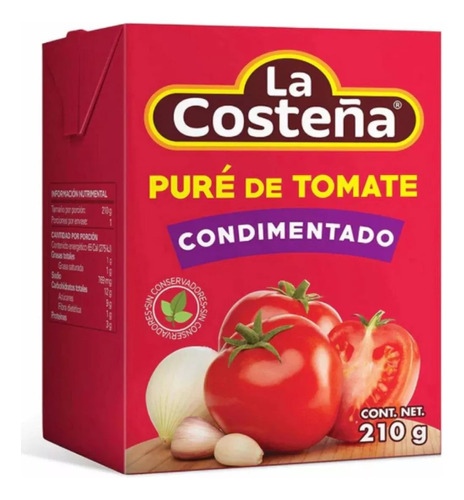 Caja Puré De Tomate Condimentado La Costeña 24pz De 210g C/u