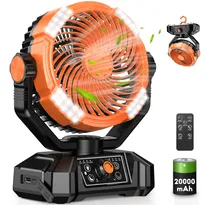 Comprar Ventilador Camping Portatil Linterna Led Bateria Recargable