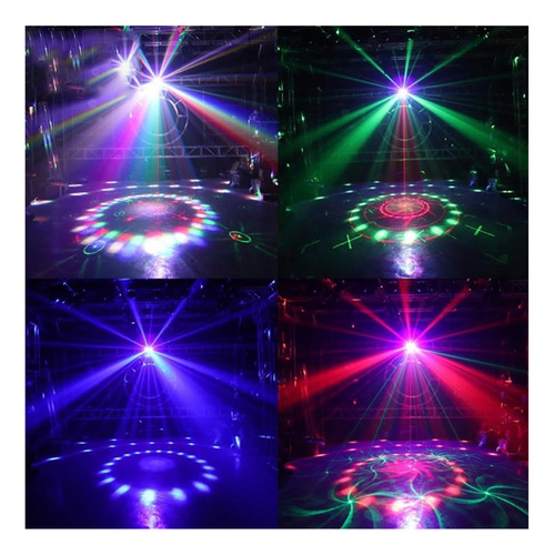 Luz De Festa 50 W 4 Em 1 Controlador Dmx Estroboscópio Bola