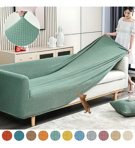 - Funda De Sofá Elástica Jacquard Para Sala De Estar