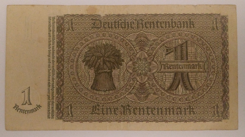 Billete: Alemania 1 Rentemark 1937 