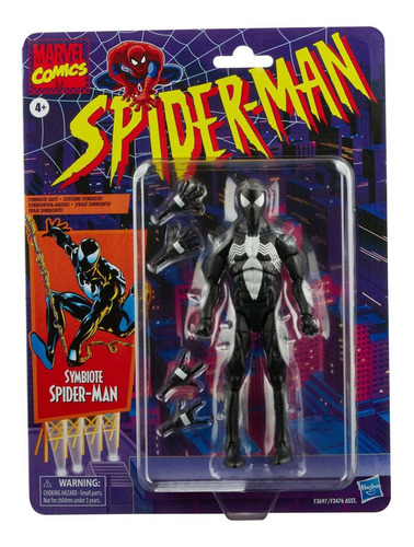 Figura Spiderman Symbionte Marvel Legends Retro Hombre Araña