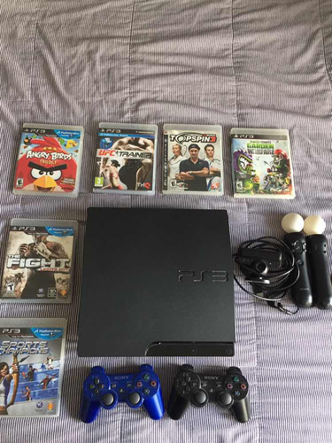 Vendó Playstation 3 150gb+6 Juegos Fisicos+kit Move Completo