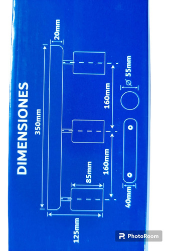Aplique Triple Porta Ampolleta Dicroica Dirigible Gu10