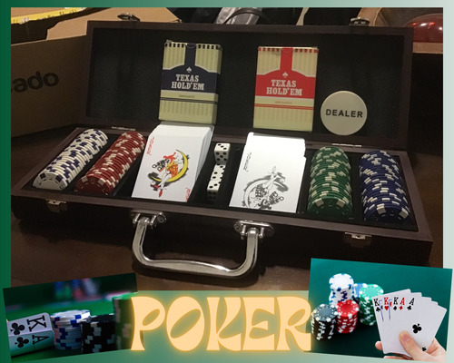 Maletin Poker 100 Fichas, 2 Barajas Y 5 Dados