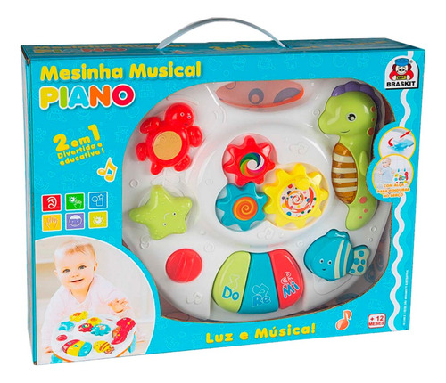 Mesinha Musical Infantil Piano Mar Luz E Som 6305 - Braskit