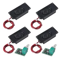 Comprar Pack 4pcs Mini Altavoces Y 2 Ampli. Pam8403 Para Audio