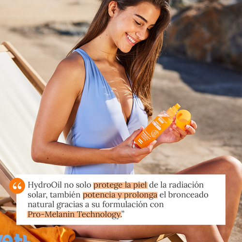 Imagen 6 de 10 de Isdin Fotoprotector Hydro Oil Fps30 Protege Y Broncea 200ml
