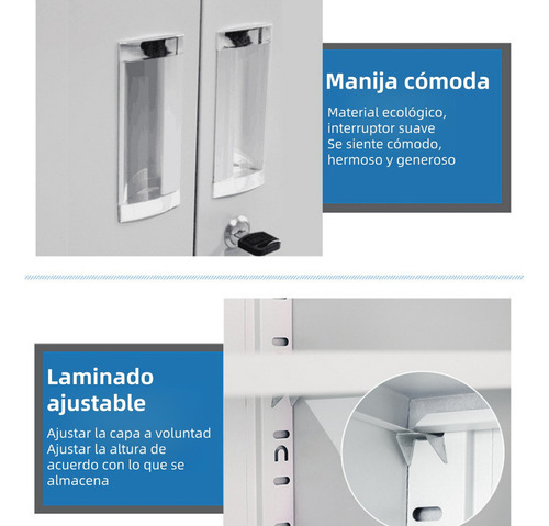 Locker Gabinete Universal Tipo Closet Anaquel 5 Repisas Colo Gris