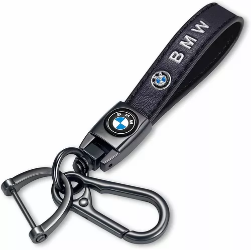 CTRINEWS Funda para llavero BMW con llavero de cuero, forma avanzada de  hoja suave, superficie de TPU suave, soporte de llavero de grano de cuero  para