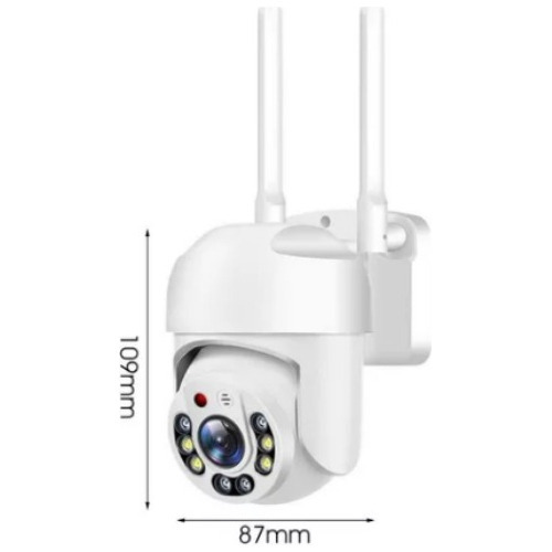 Camara Ip Seguridad Exterior Motorizada Hd 360 Wifi Nocturna Color Blanco