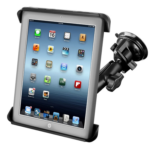 Ram-b-166-tab3u: Soporte Bloqueo Ventosa Ram Para iPad 2 Hp