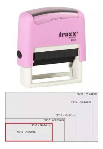 Traxx 33658 Sello Automático Auto-entintable 9011 Rosa