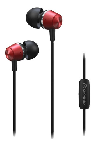 Fones de ouvido In Ear Manos Libres 3.5mm SE-QL2T Rojo Pioneer