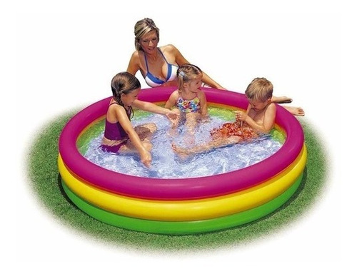 Pileta Inflable Intex Sunset Glow 114x25cm 136 Lts Premium