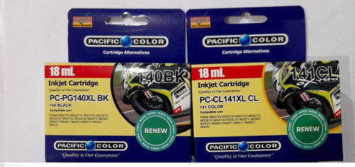 Pack De Tinta Alternativa Canon N° 140 Black Y 141 Xl Color