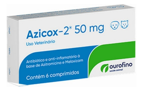 Azicox-2 50mg C/ 6 Comprimidos Ouro Fino