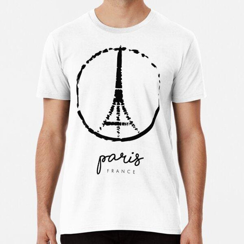 Remera París Francia - Paz - Diseño Minimalista Algodon Prem