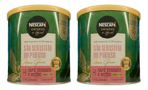 Café Nescafé São Sebastião Do Paraíso Kit 2 Unidades De 250g