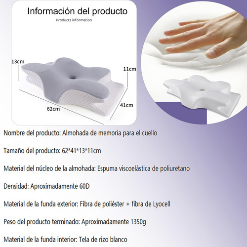 Jeeleeko Almohada Cervical De Espuma Con Memoria 2en1