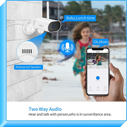 Hiseeu Sistema De Cámara De Seguridad Inalámbrico De 3 Mp, P