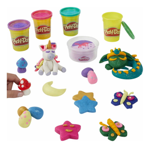 Play Doh Set De Masas Mágicas Brillantes Hasbro