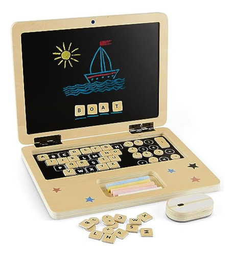 Litti City Juego De Computadora De Madera Para