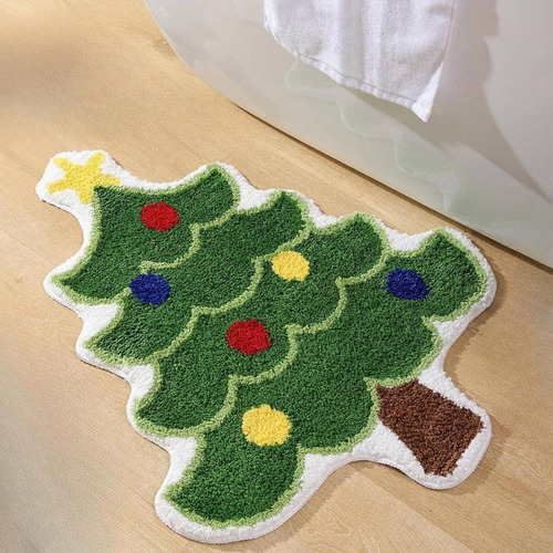 2 Alfombra De Árbol De Navidad Nórdica Antideslizante