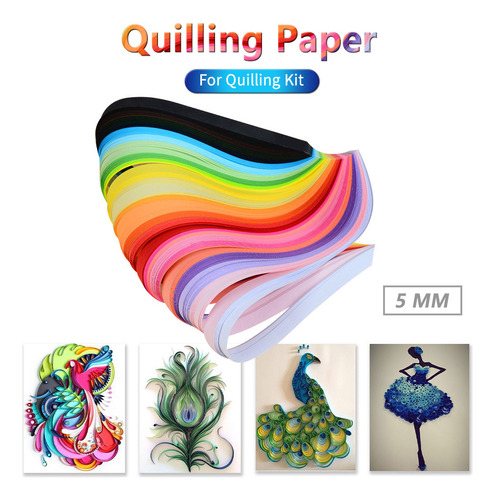 Para Kit De Tiras De Papel H Quilling Para Quilling (5 Mm)