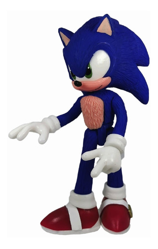 Imagen 1 de 7 de Figura Sonic The Hedgehog Azul Juguete Articulado Boom 24cm