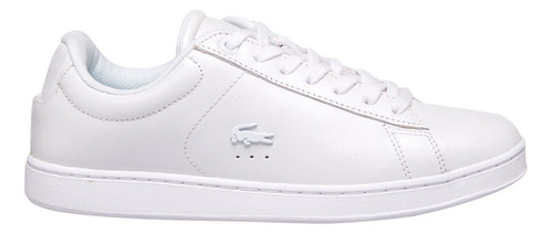 Sneakers Lacoste Carnaby Evo De Piel Blanca Mujer