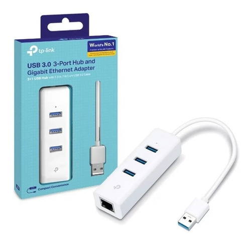 Adaptador Usb Tp Link Gigabit Ethernet Rj45 Ue330 + Hub 3.0