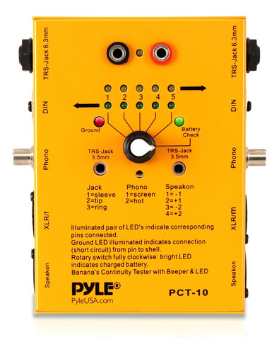 Pyle. Probador De Cable Audio Profesional