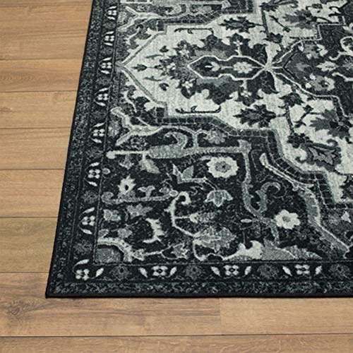 Mohawk Home Emiko Black Ornamental (5' X 8') Alfombra De Áre