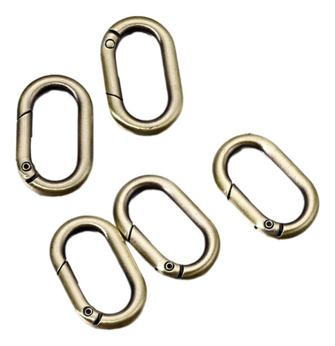 4 X 5x Anillos Ovalados De Resorte Clip De Resorte Bronce