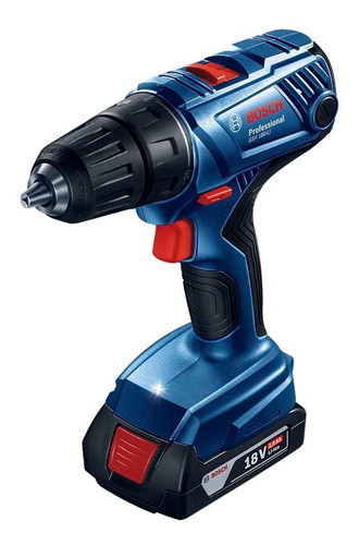 Imagen 3 de 5 de Taladro atornillador inalámbrico de 13mm Bosch GSR 180-LI 18V + 2 baterías de 2Ah con maletín de transporte 110V/220V