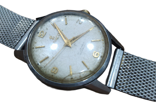 Antiguo Reloj A Cuerda Lanco Suizo Funciona 17 RubĂes (Usado)
