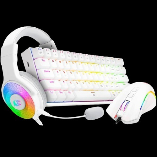 Kit Gamer Redragon S129 Essentials Teclado + Mouse + Headset Cor do teclado Branco
